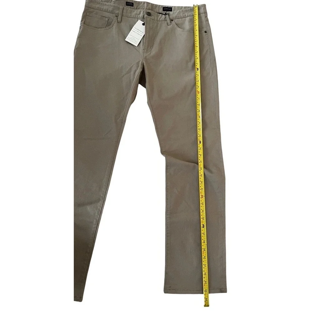 NEW 7Diamonds Clifton Slim Straight Pants Mens 38x34 Tan Khaki 5-Pocket STP-1139